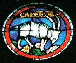 Earthlore Explorations Lore of Astrology: Capricorn Stained Glass